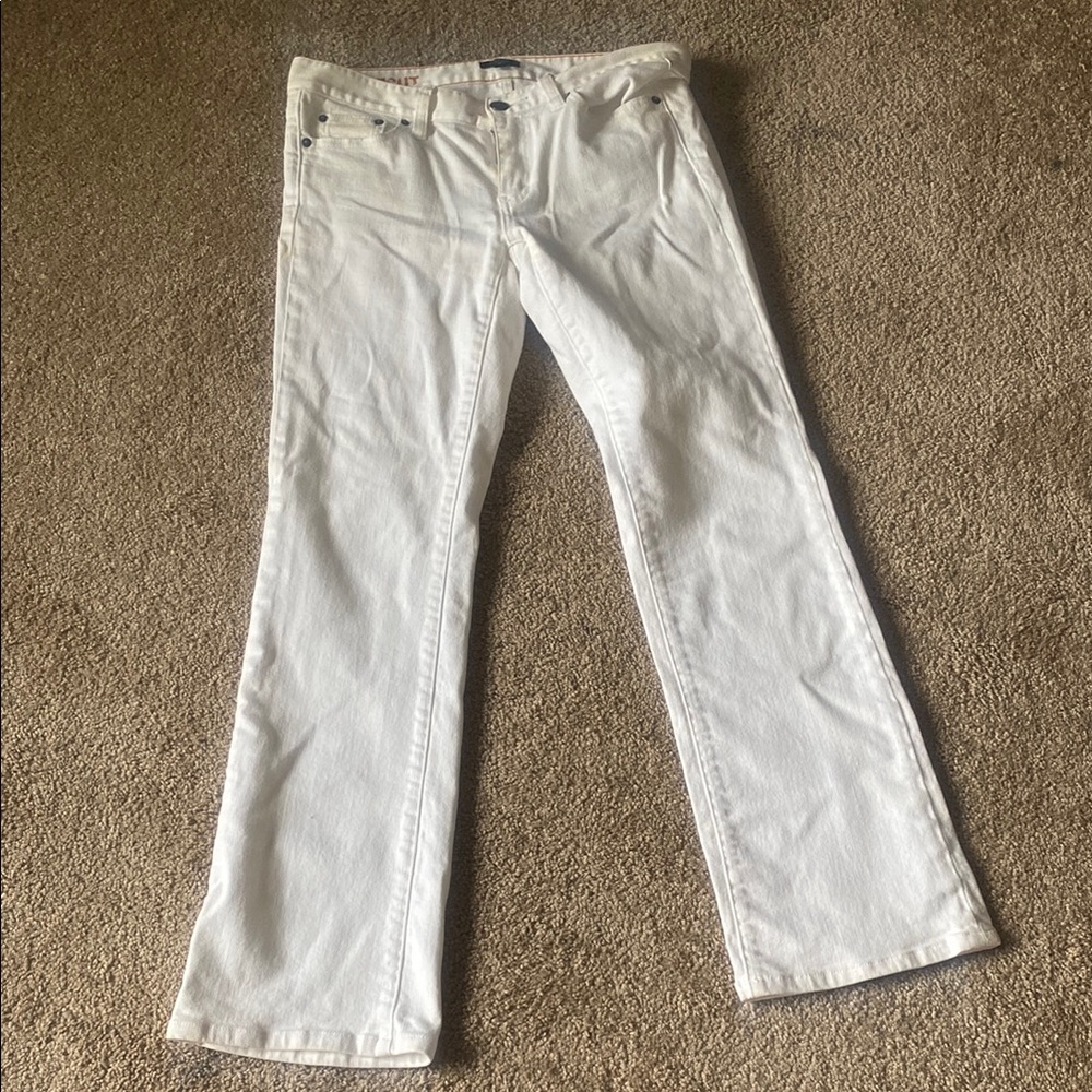 J. Crew White Boot Cut Jeans Premium Denim